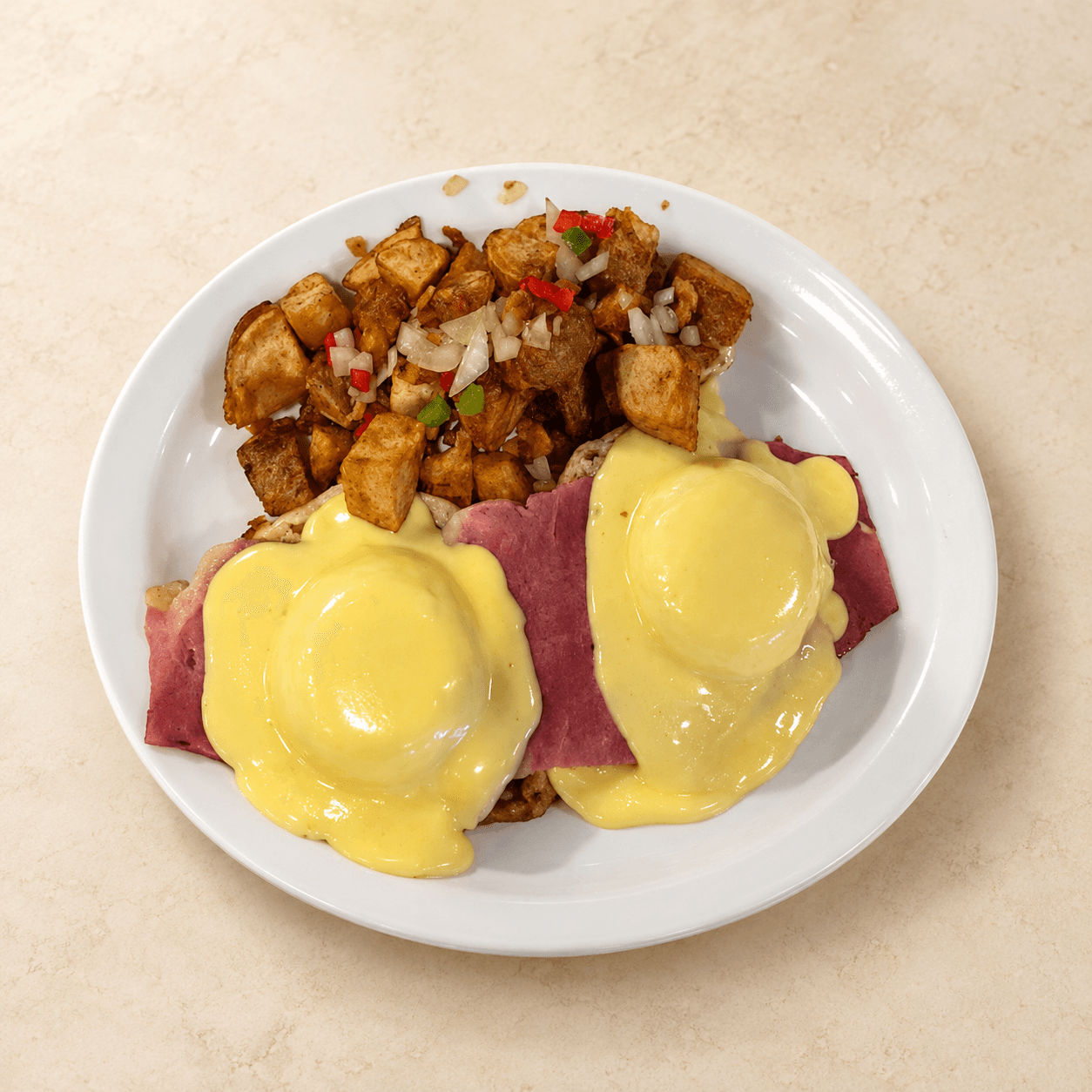 Eggs Benedict breakfast at Homestyle Diner